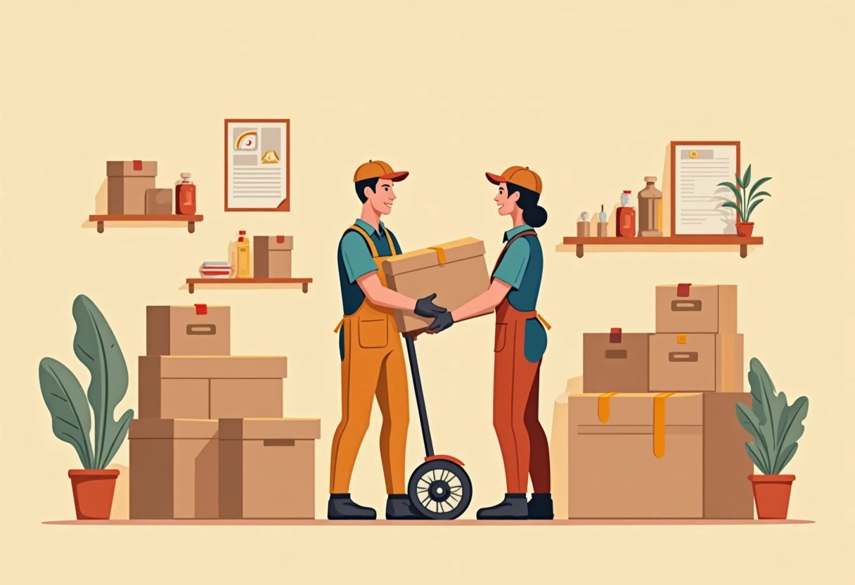 Magazijnmedewerker in actie