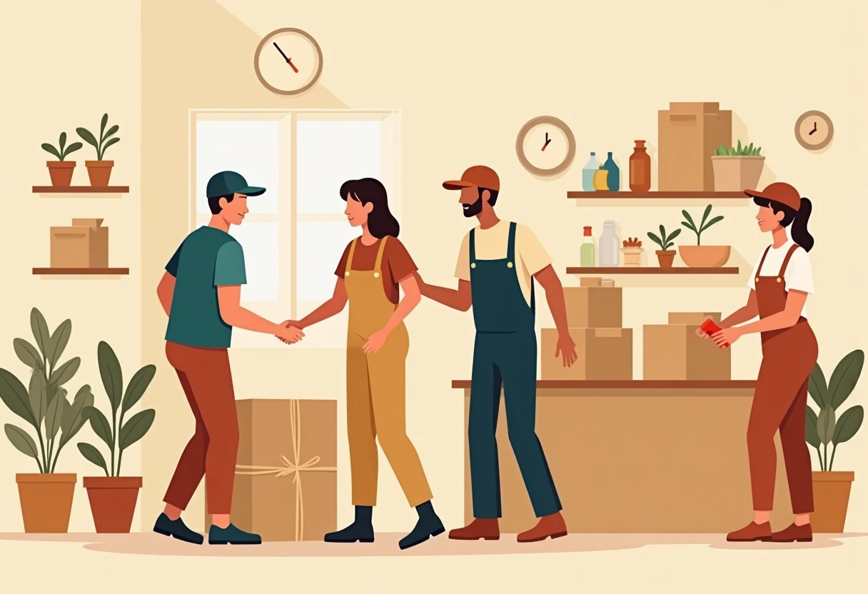Employé de la vente aidant un client