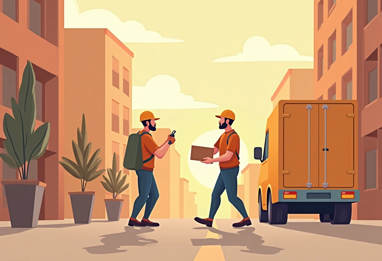 Delivery driver in the city