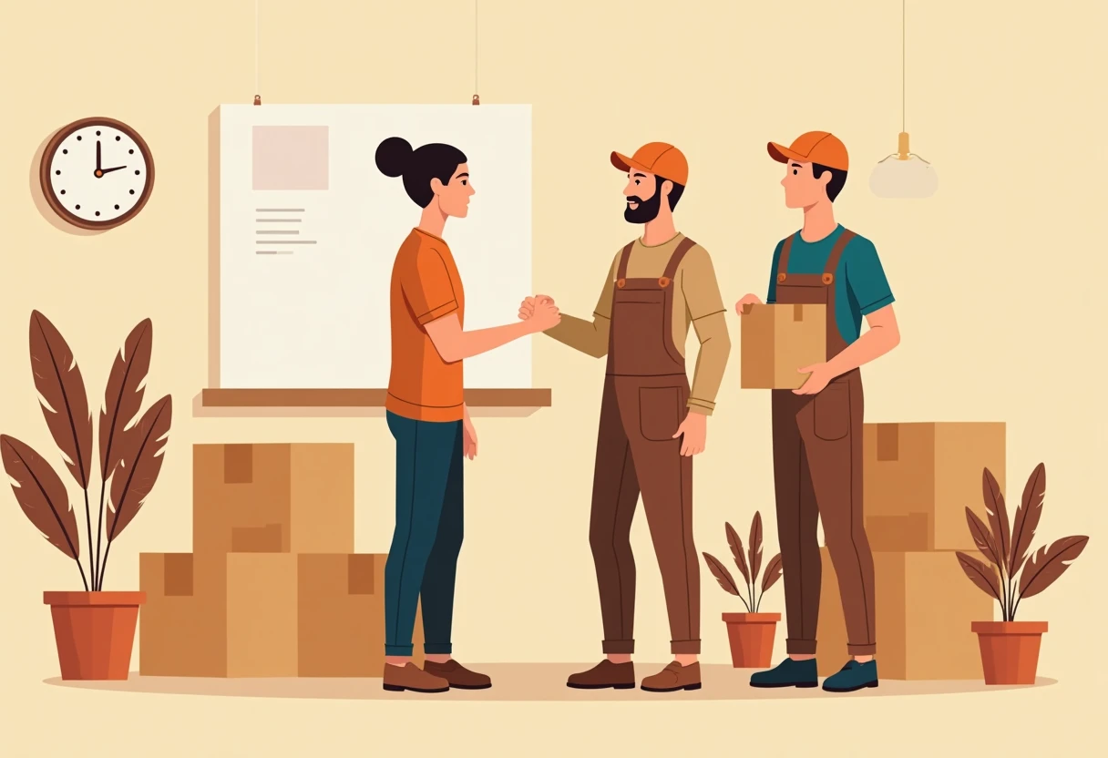 Warehouse team leader illustration