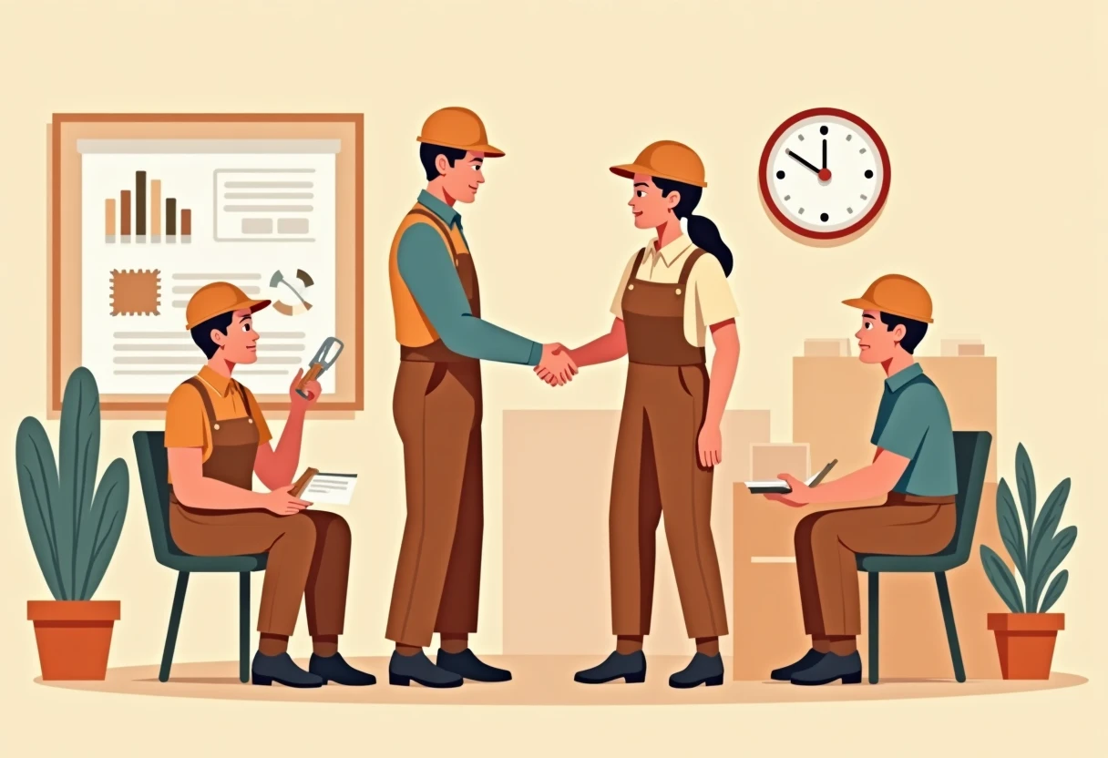 Representante de ventas en una conversación